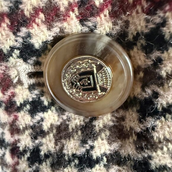 Charter Club long sleeve collared button down fully lined houndstooth blazer 4 - Picture 8 of 10